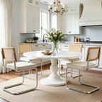 Zesthouse Natural Rattan Dining Chairs Set of 2, Modern Cesca Kitchen Chair