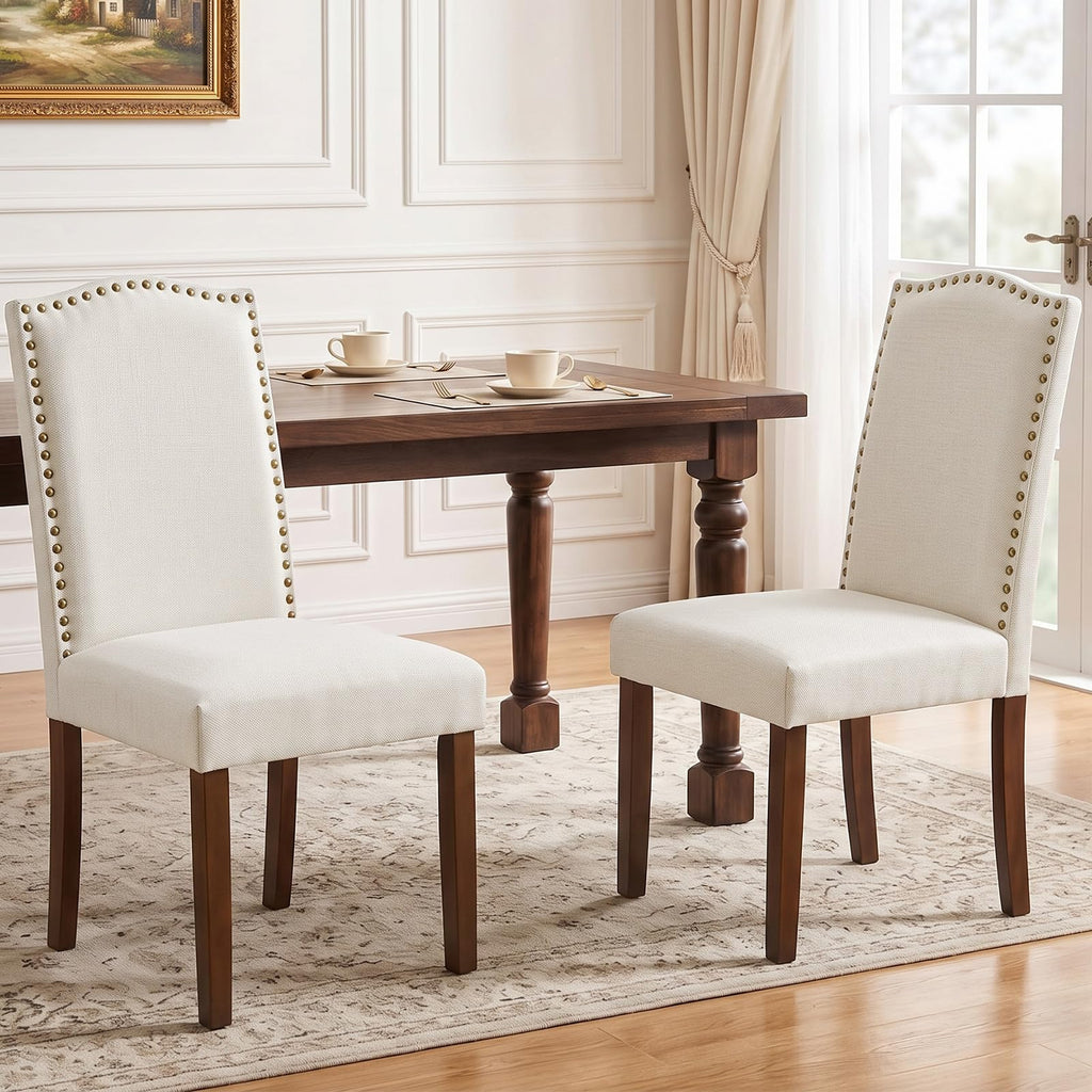 DUMOS Dining Chairs Set of 6, PU Leather Kitchen Chairs for Living Room