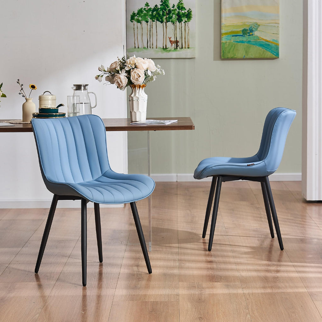 YOUNUOKE Dining Chairs Set of 2 Mid-Century Modern Kitchen Chairs Khaki
