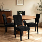 CHUN YI Dining Chairs Set of 4, Upholstered Dining Room Chairs, Modern Farmhouse Parsons Chairs with Solid Wood Legs & Fabric Padded Seat for Kitchen/Living Room/Restaurant, Beige