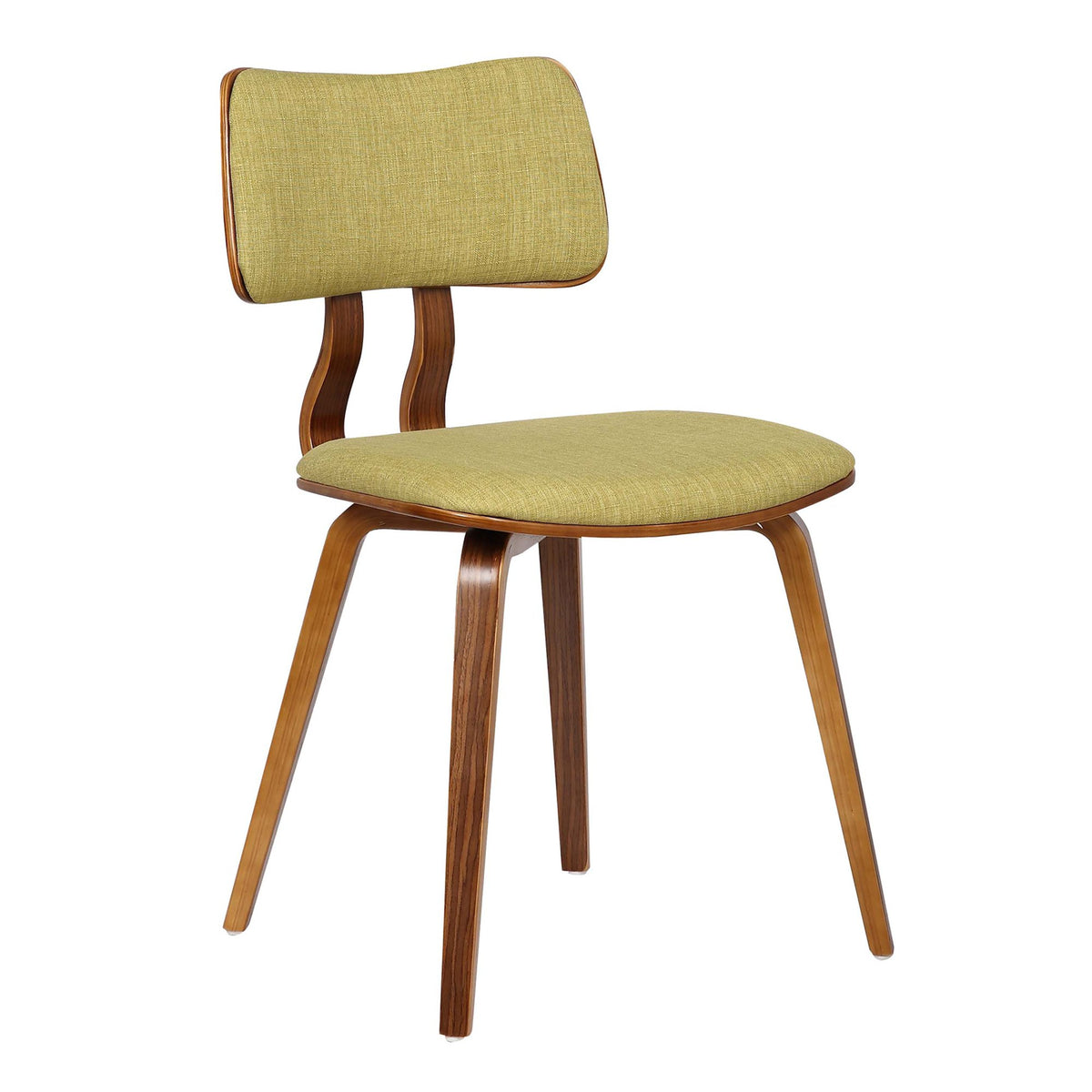 Armen Living Jaguar Dining Chair in Charcoal Fabric and Walnut Wood Finish,Charcoal/Walnut Finish 20D x 18W x 29H in