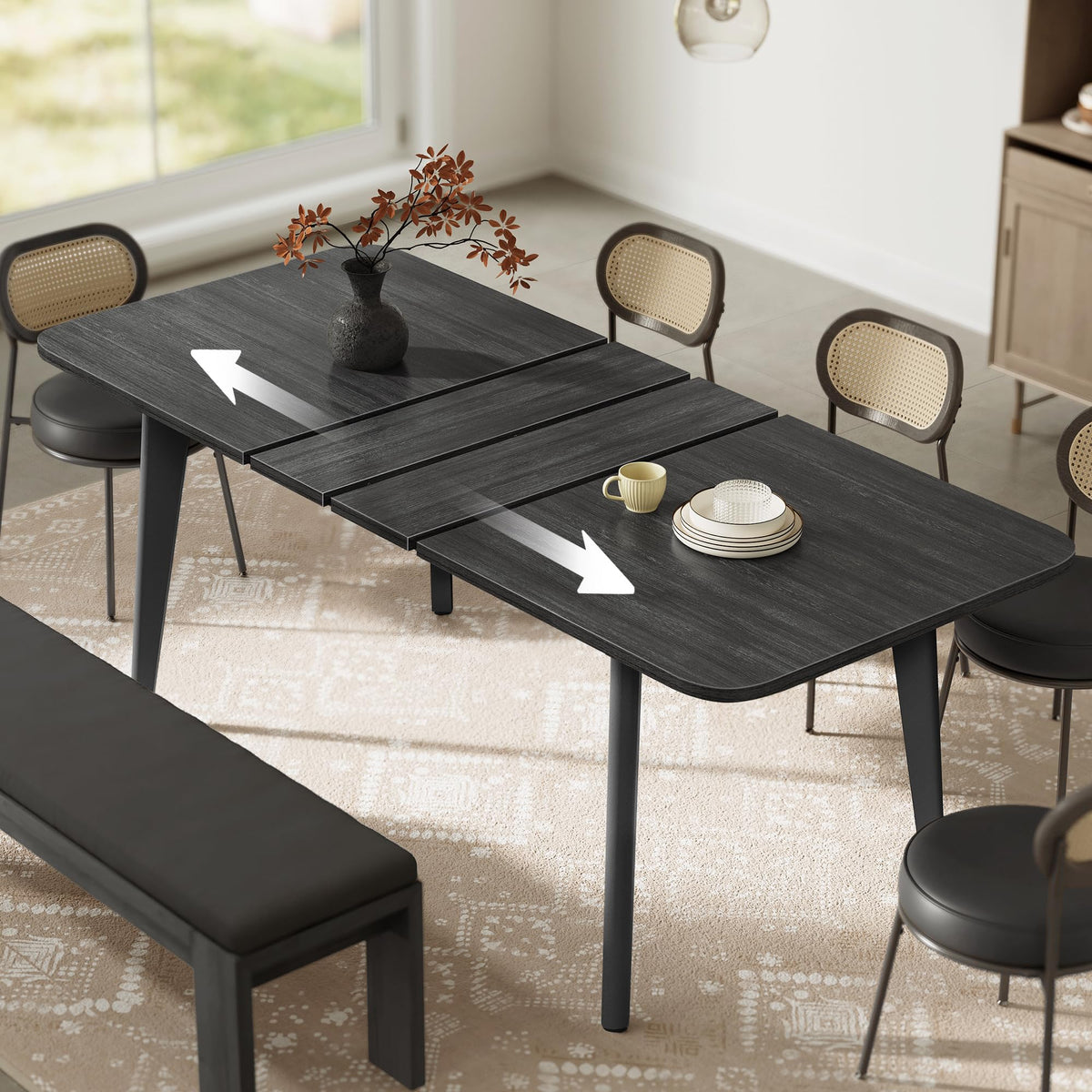 VASAGLE 70.9" Dining Table for 6-8 People, Modern Kitchen Table