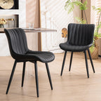 YOUNUOKE Dining Chairs Set of 2 Mid-Century Modern Kitchen Chairs Khaki