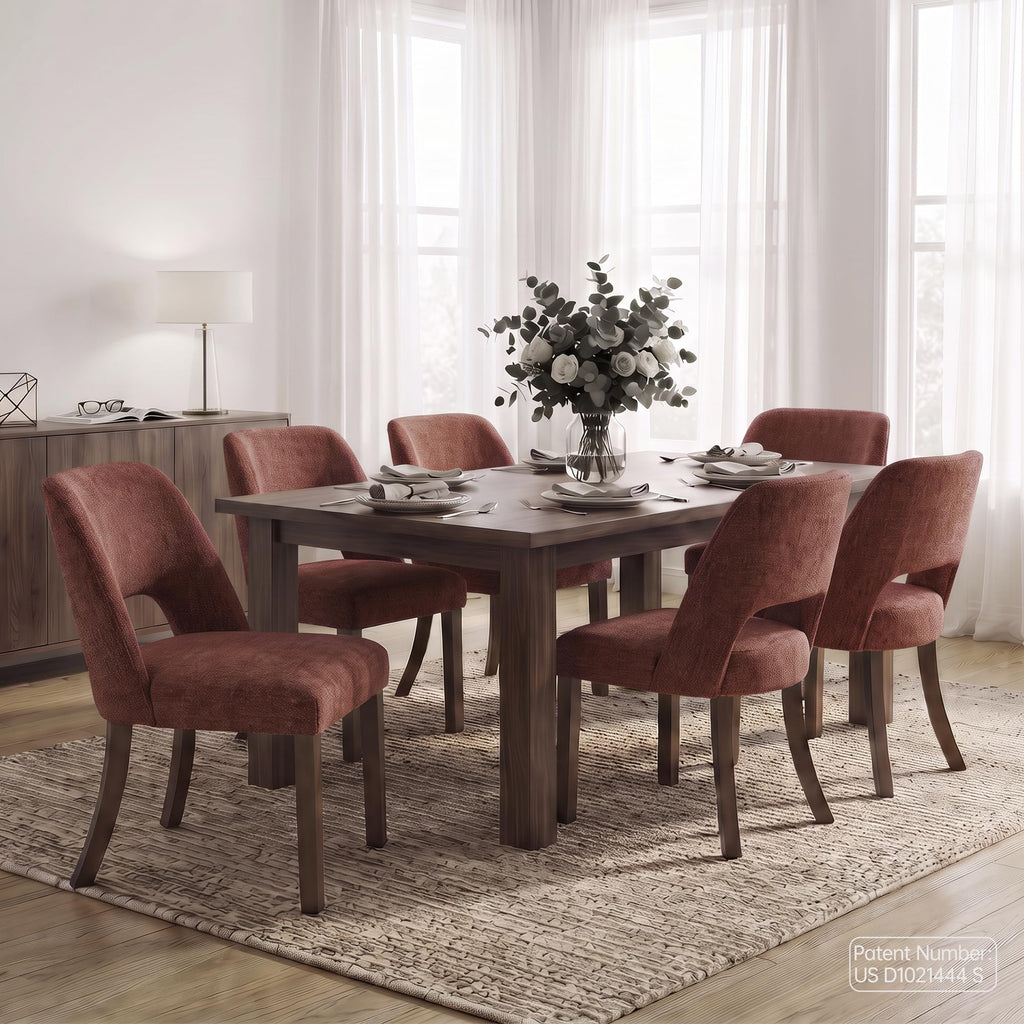 VKNOW Dining Chairs Set of 4, Fabric Dining Chairs, Green