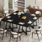 Tribesigns Square Dining Table for 2, 31.5" Industrial Dinner Table with Metal Base, Kitchen Table for Dining Room, Small Space, Apartment