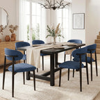 UVV Dining Chairs Set of 4, Metal Kitchen Chairs with Modern Fabric Upholstered for Dining Room, Beige