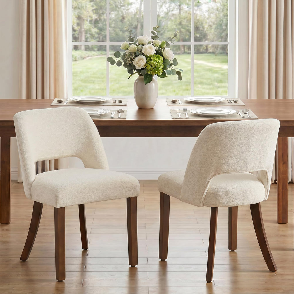 VKNOW Dining Chairs Set of 4, Fabric Dining Chairs, Green