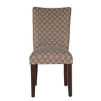 HomePop Parsons Classic Upholstered Accent Dining Chair, Set of 2, Suri Blue