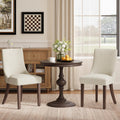MALOL Wooden Dining Chairs Set of 6, Upholstered Kitchen & Dining Room Chairs with Solid Wood Legs Curved Backrest Farmhouse Accent Chair for Dining/Kitchen/Living Room, Camel
