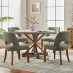 VKNOW Dining Chairs Set of 4, Fabric Dining Chairs, Green