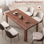 GIANTEX Dining Table for 4-6, 63" Large Rectangular Kitchen Table, Walnut