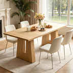 Garvee 63" Dining Table for 4-6 People, Modern Kitchen Table, Light Oak