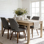 Farmhouse Dining Table for 6, Rectangle Dining Table, Kitchen Table Oak