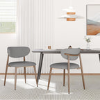 MALOL Dining Chairs Set of 4, Curved Back Kitchen Room Chairs with Metal Legs and Anti Slip Pads, Upholstered Dining Chair for Home and Restaurant, Beige