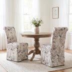 chairus Slipcovered Upholstered Parsons Dining Chairs Set of 4, Blue Stripe