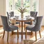 Upholstered Dining Chairs Set of 4 for Dining Room Kitchen (Beige,4)