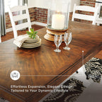 Signature Design by Ashley Valebeck 1-Piece Dining Table, Farmhouse Trestle