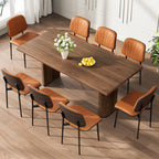 REONEY Dining Chairs Set of 2, Mid-Century Modern Kitchen Chairs, Black