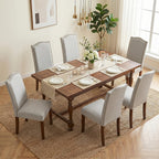 Upholstered Dining Chair Set of 6, PU Leather Kitchen Chair