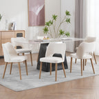 Modern Dining Chairs Set of 4, Upholstered Fabric Kitchen Chairs with Butterfly Hollow Back, Solid Wood Legs, Easy Assembly, Farmhouse Style for Kitchen & Dining Room, Green