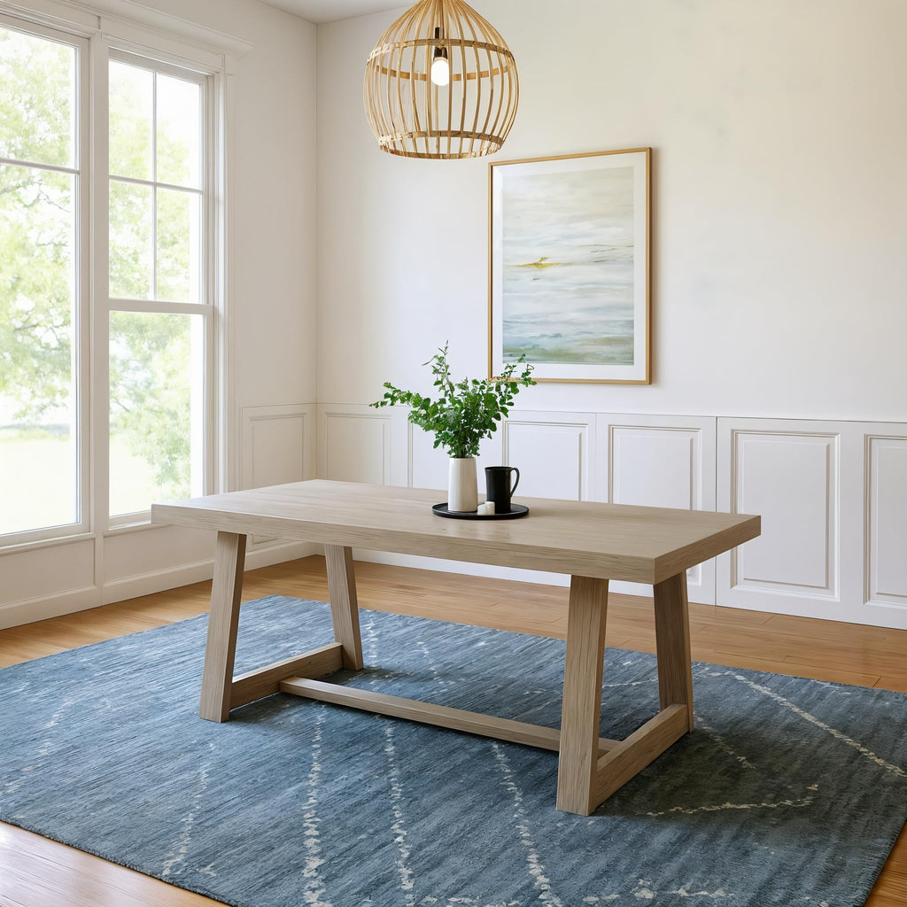 Plank+Beam Classic 72 Inch Dining Table, Rectangular, Pecan Wirebrush