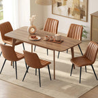 VASAGLE Dining Chairs Set of 4, Upholstered Kitchen Chairs, PU Leather
