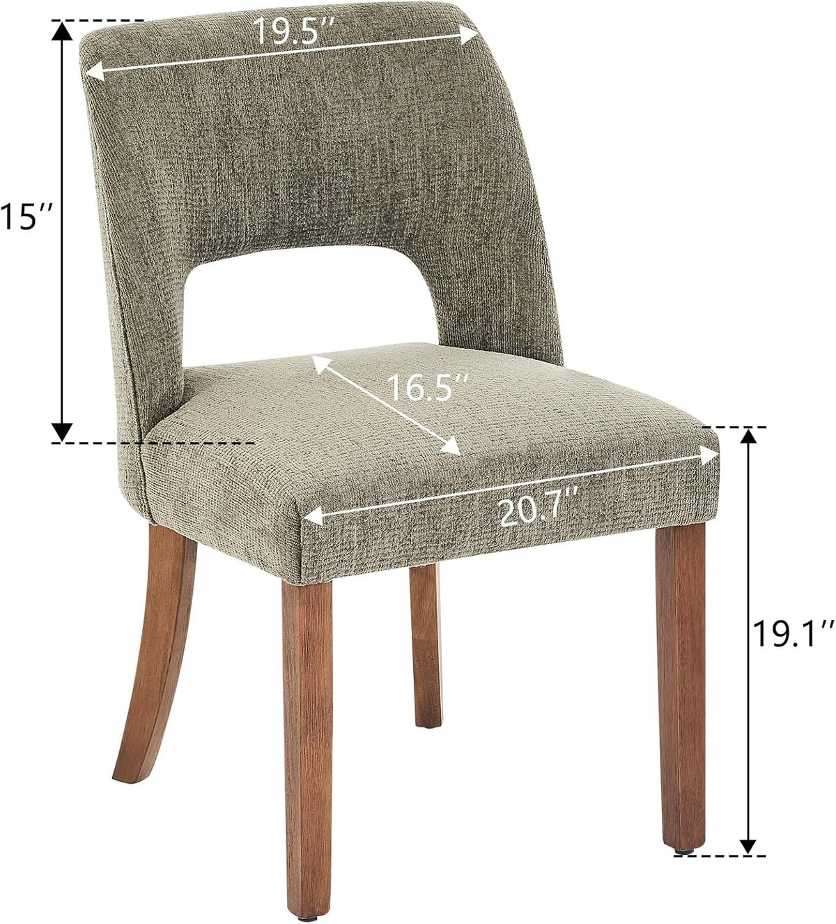VKNOW Dining Chairs Set of 4, Fabric Dining Chairs, Green