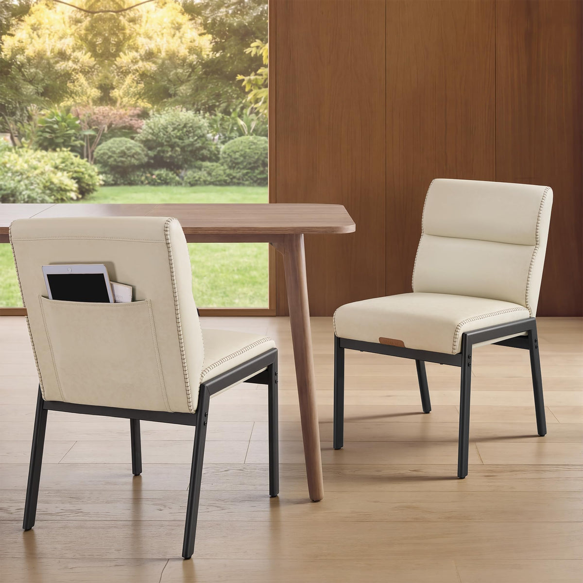 VASAGLE Dining Chairs Set of 2, Upholstered Kitchen Chairs