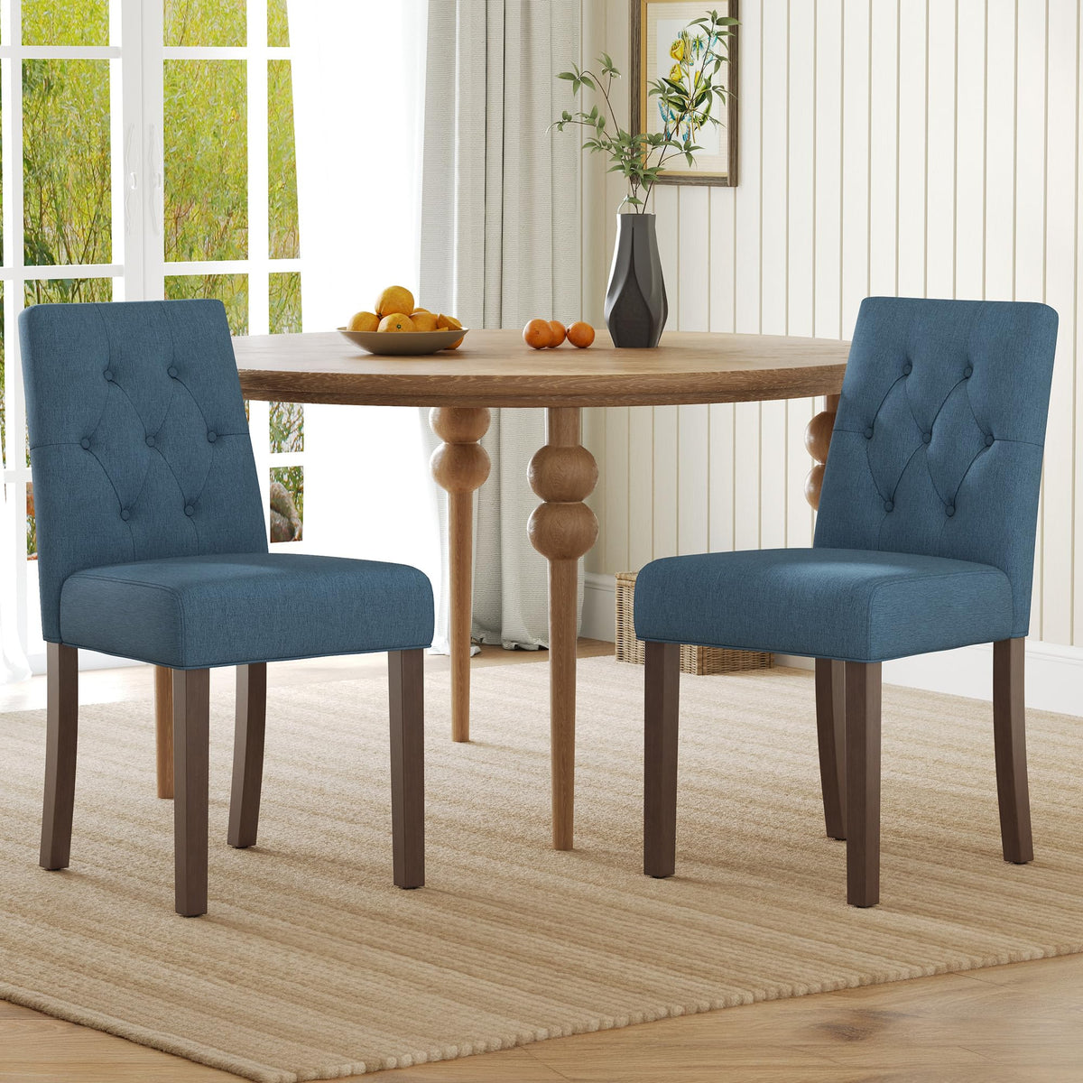 Upholstered Dining Chairs Set of 4 - Modern Parsons Chairs