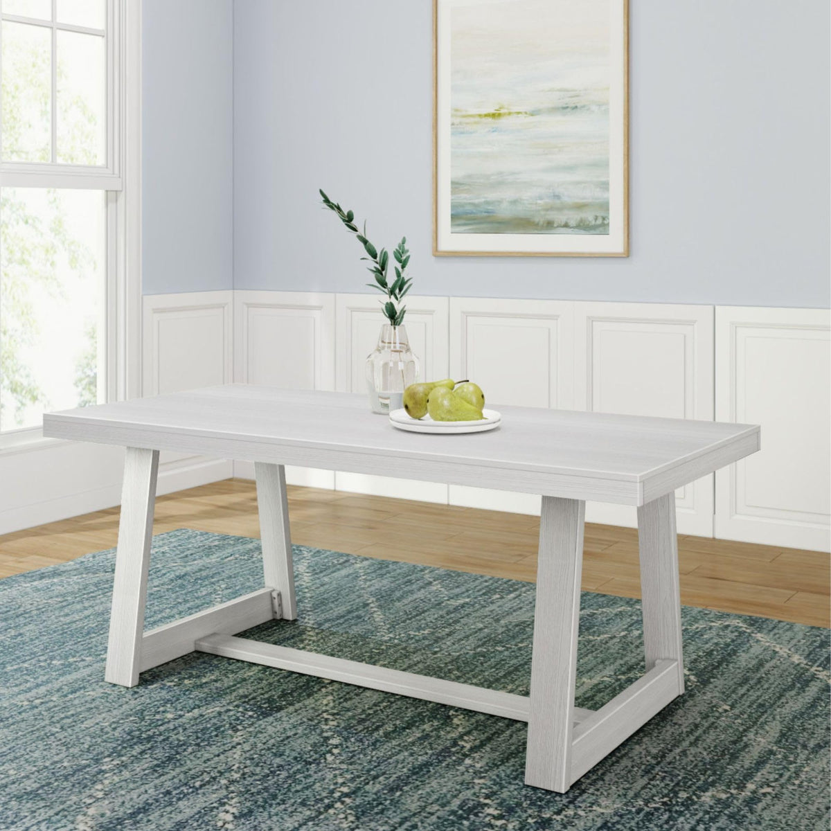 Plank+Beam Classic 72 Inch Dining Table, Rectangular, Pecan Wirebrush