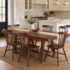 Windsor Dining Chairs Set of 6, Spindle Back Wooden Chairs