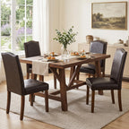 DUMOS Dining Chairs Set of 6, PU Leather Kitchen Chairs for Living Room