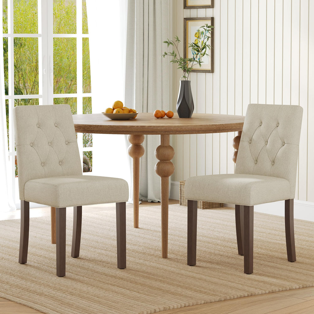 Upholstered Dining Chairs Set of 4 - Modern Parsons Chairs
