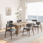 MALOL Dining Chairs Set of 4, Curved Back Kitchen Room Chairs with Metal Legs and Anti Slip Pads, Upholstered Dining Chair for Home and Restaurant, Beige