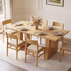 Garvee 63" Dining Table for 4-6 People, Modern Kitchen Table, Light Oak