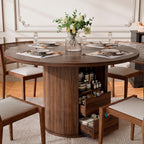 47" Round Dining Table, Walnut