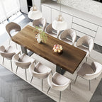 71-87 Inch Extendable Dining Room Table, Rustic Wooden Kitchen Table 6-10