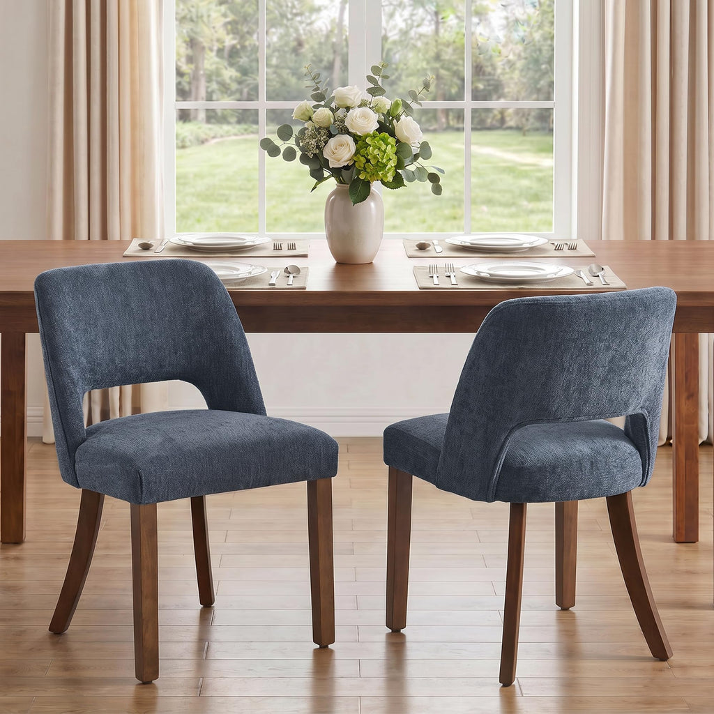 VKNOW Dining Chairs Set of 4, Fabric Dining Chairs, Green