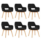 Mid Century Modern Dining Chairs Set of 2 & 4 & 6 Comfy Accent Chair Upholstered Kitchen Dining Living Room Chairs for Bedrooms Waiting Room Home Arm Desk Chair No Wheels (Wool White, 2)