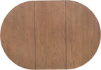 Merax Rustic Expandable Pedestal Dining Table, 39" Round to 57" with Extension Leaf, Rubberwood Base, Farmhouse Kitchen Table for 4-6, Walnut