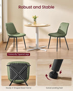 VASAGLE Dining Chairs Set of 4, Upholstered Kitchen Chairs, PU Leather