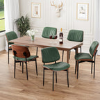 REONEY Dining Chairs Set of 2, Mid-Century Modern Kitchen Chairs, Black