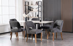 VKNOW Dining Chairs Set of 4, Fabric Dining Chairs, Green