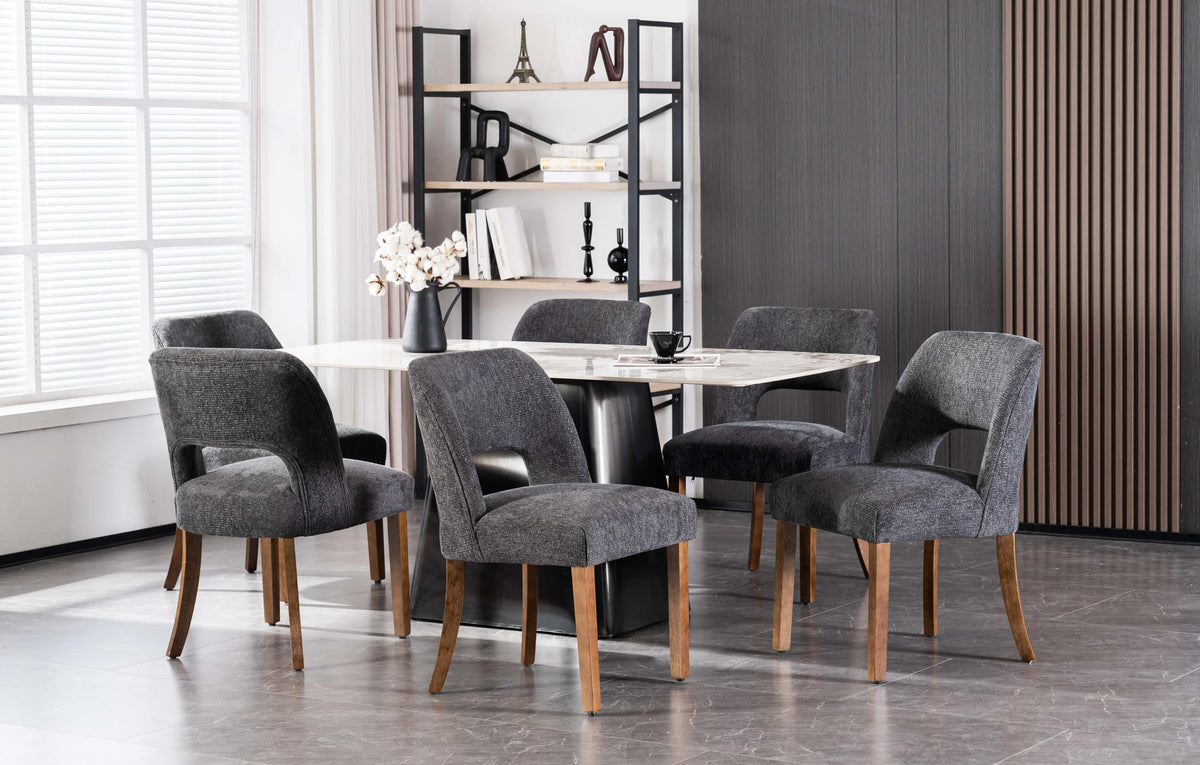 VKNOW Dining Chairs Set of 4, Fabric Dining Chairs, Green
