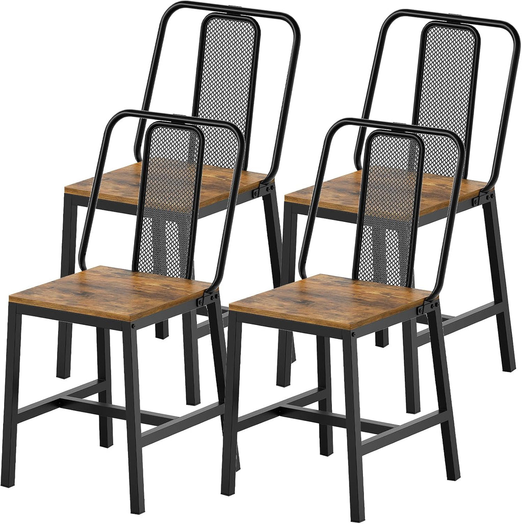 YATINEY Dining Chairs Set of 4, Farmhouse Kitchen Room Chairs, Rustic