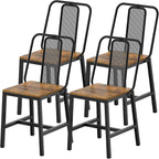 YATINEY Dining Chairs Set of 4, Farmhouse Kitchen Room Chairs, Rustic