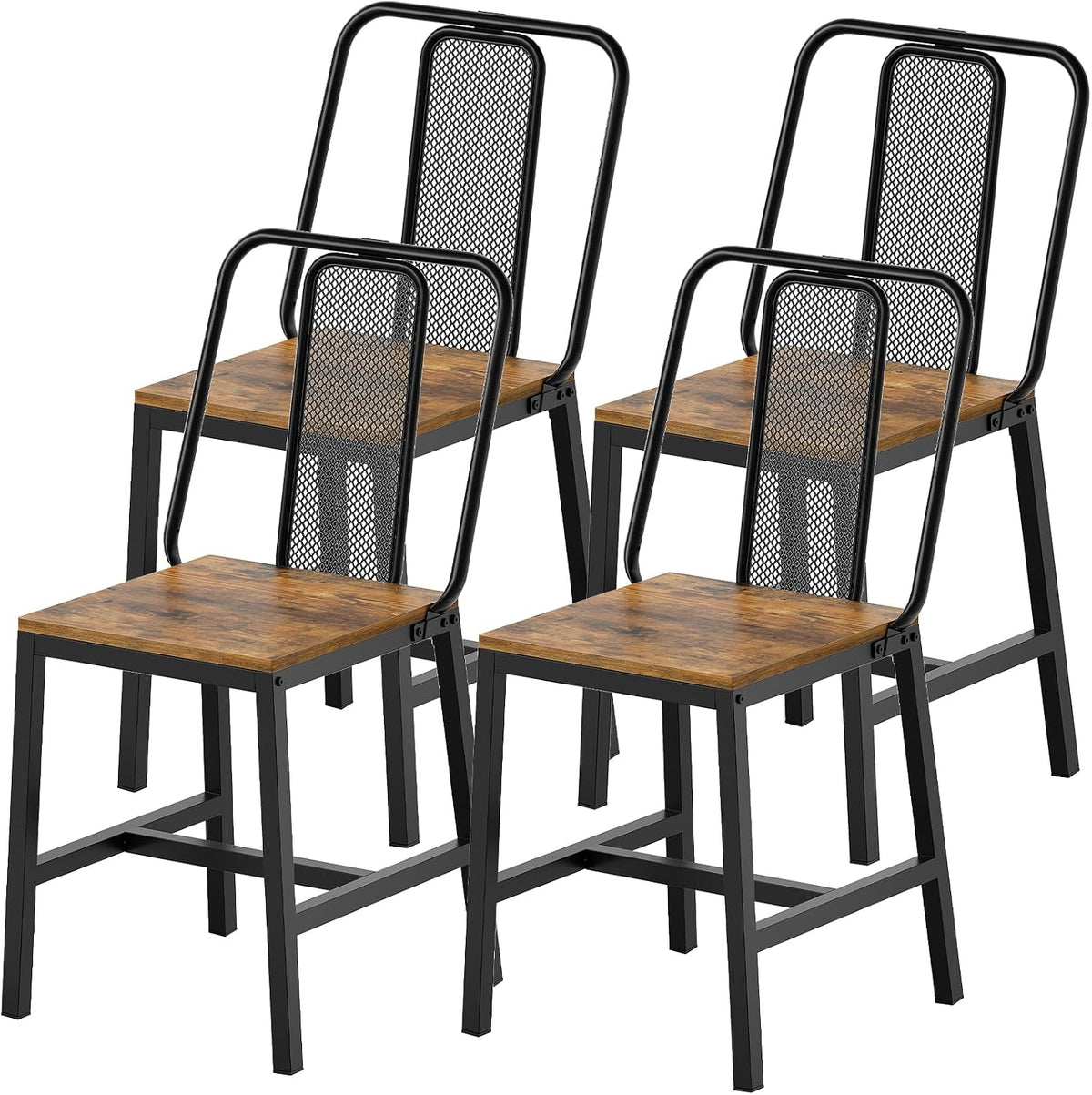 YATINEY Dining Chairs Set of 4, Farmhouse Kitchen Room Chairs, Rustic