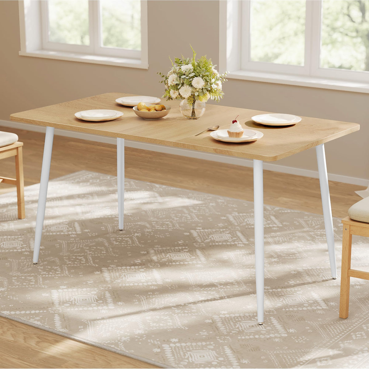VASAGLE 70.9" Dining Table for 6-8 People, Modern Kitchen Table