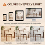 Wooden Dining Chairs set of 4, Farmhouse Dinner Chairs with Curved Back