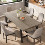 Garvee 71" Farmhouse Dining Table, Rustic Kitchen Table, Brown